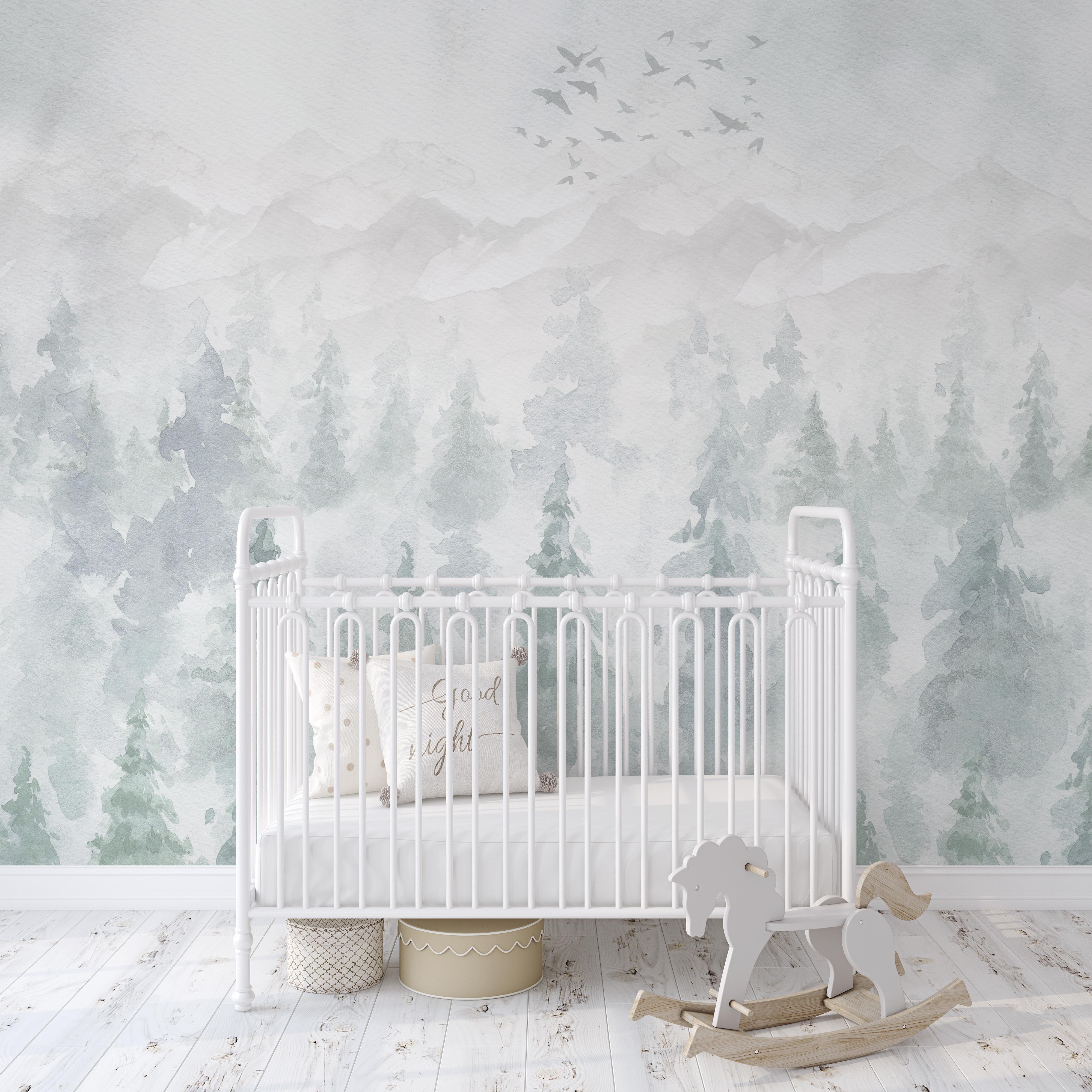 Cold Woodland Forest Mural – Koko Art Shop