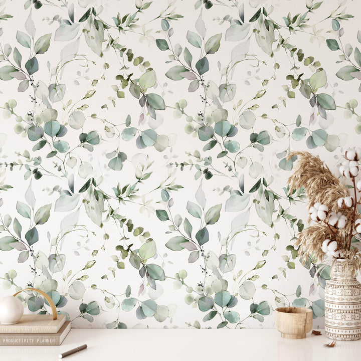 Jonah Wallpaper | Delicate Nature Eucalyptus Foliage