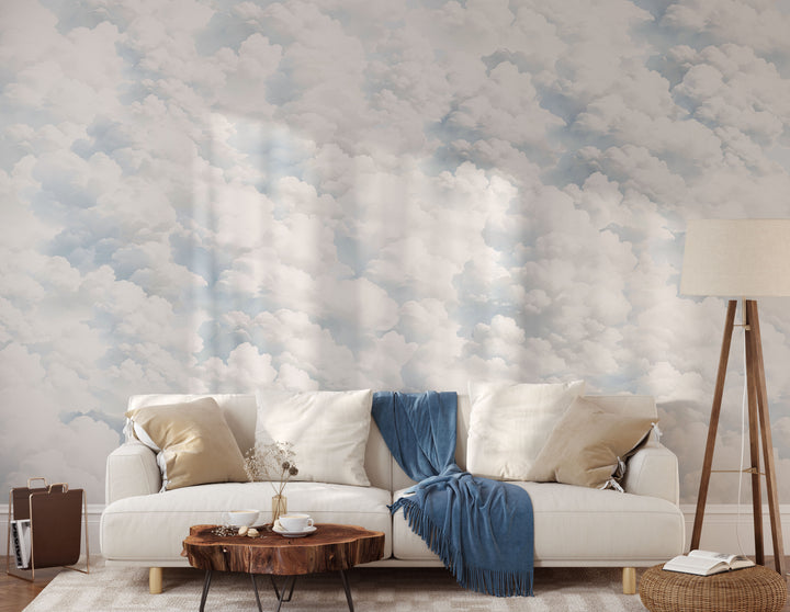 Whimsical Clouds Mural