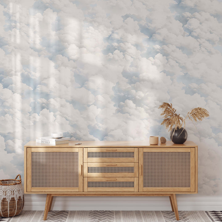 Whimsical Clouds Mural