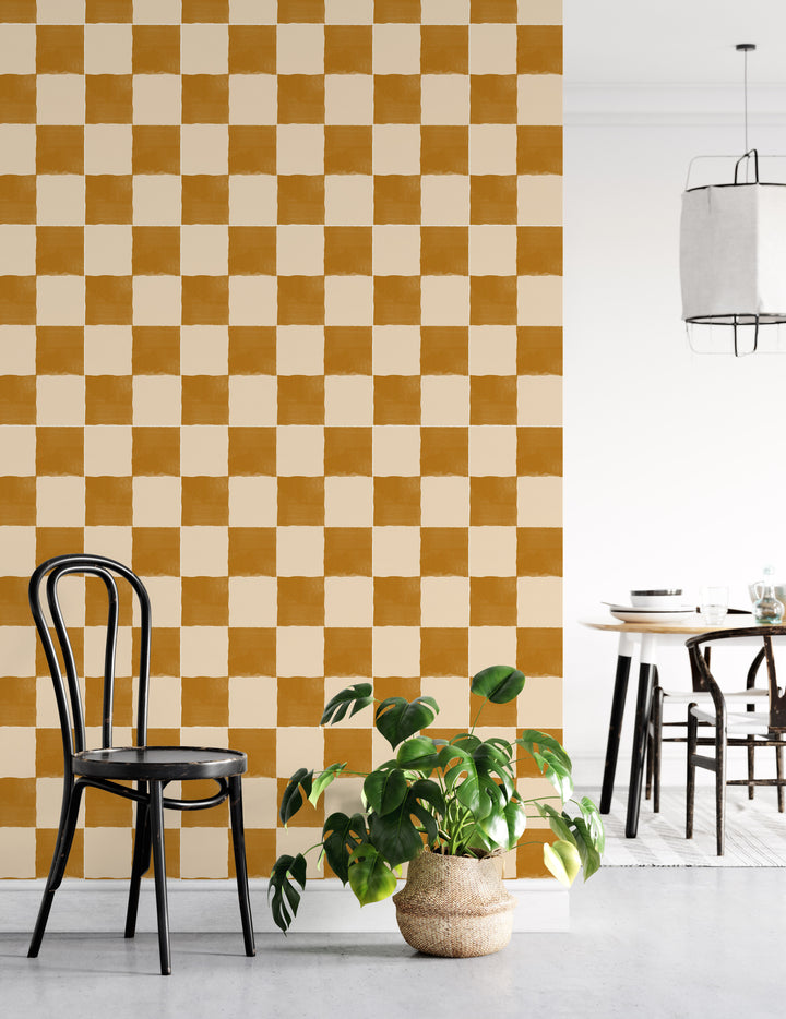 Boho Golden Checker Vinyl Tile Decal Stickers Pack