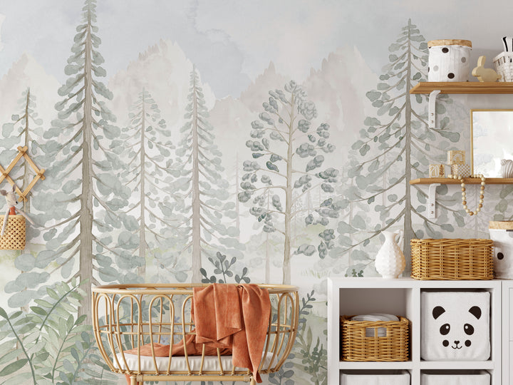 Soft Woodland Whispers Mural - Studio Exclusive