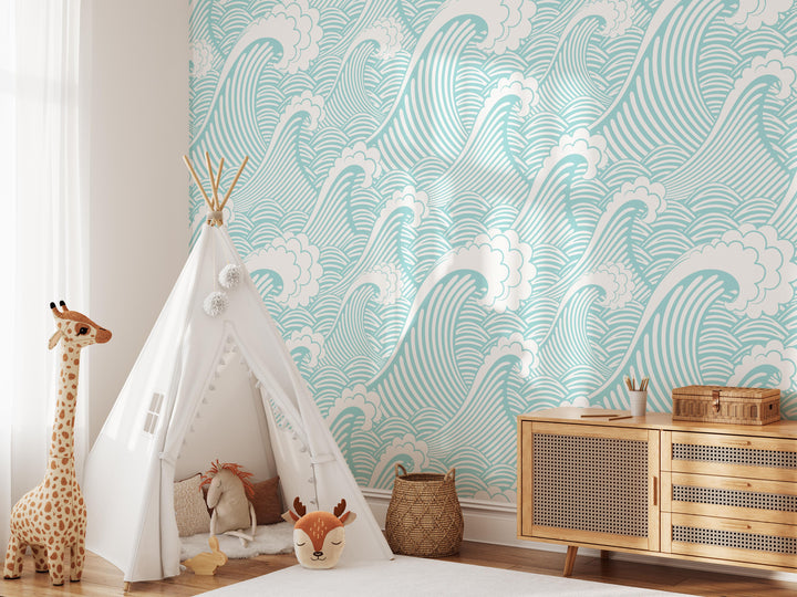 Ocean Waves Mural