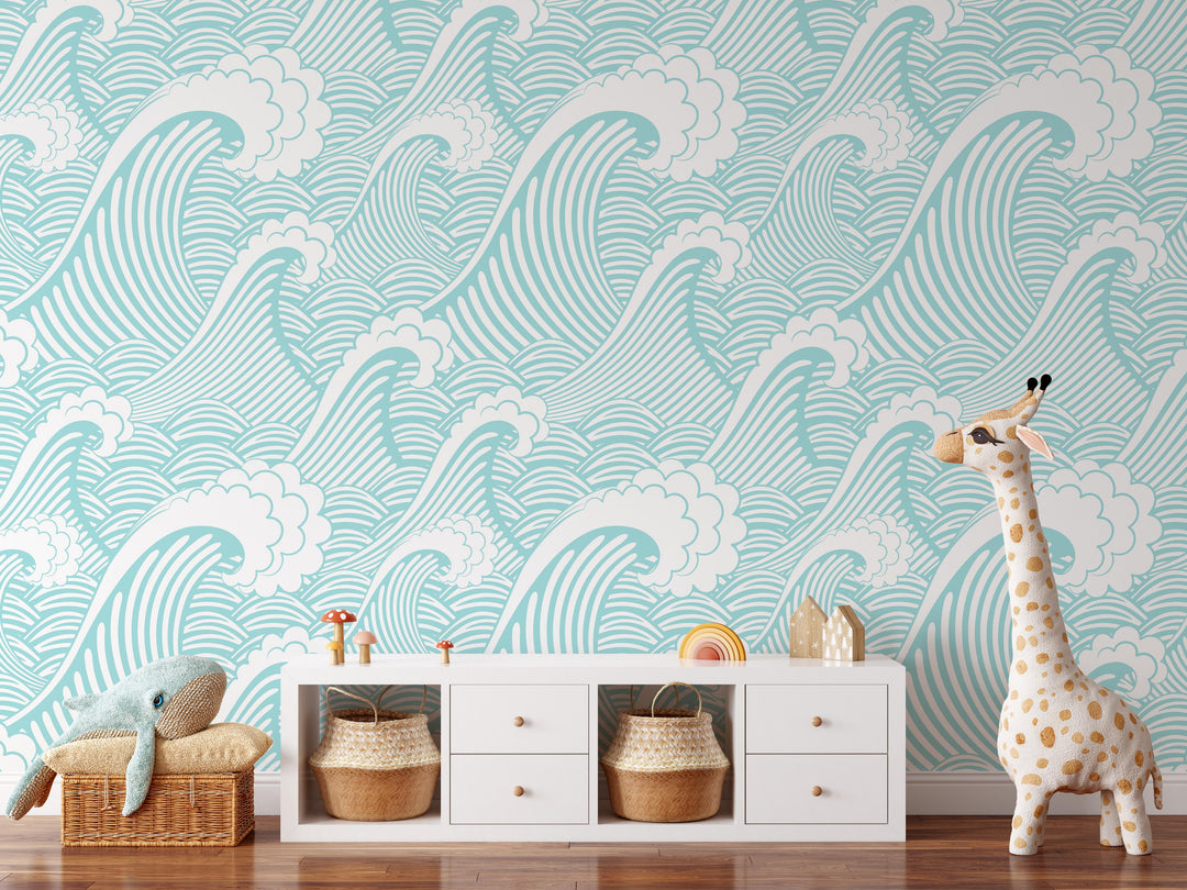 Ocean Waves Mural