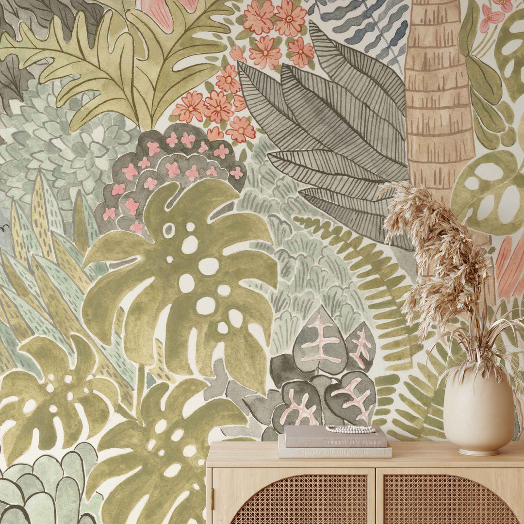 Magic Tropical Jungle Wallpaper Mural - Studio Exclusive