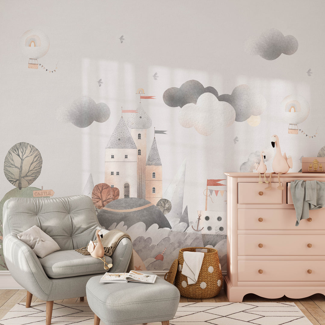 Fairytale Castle Wallpaper Mural - Fantasy Scene