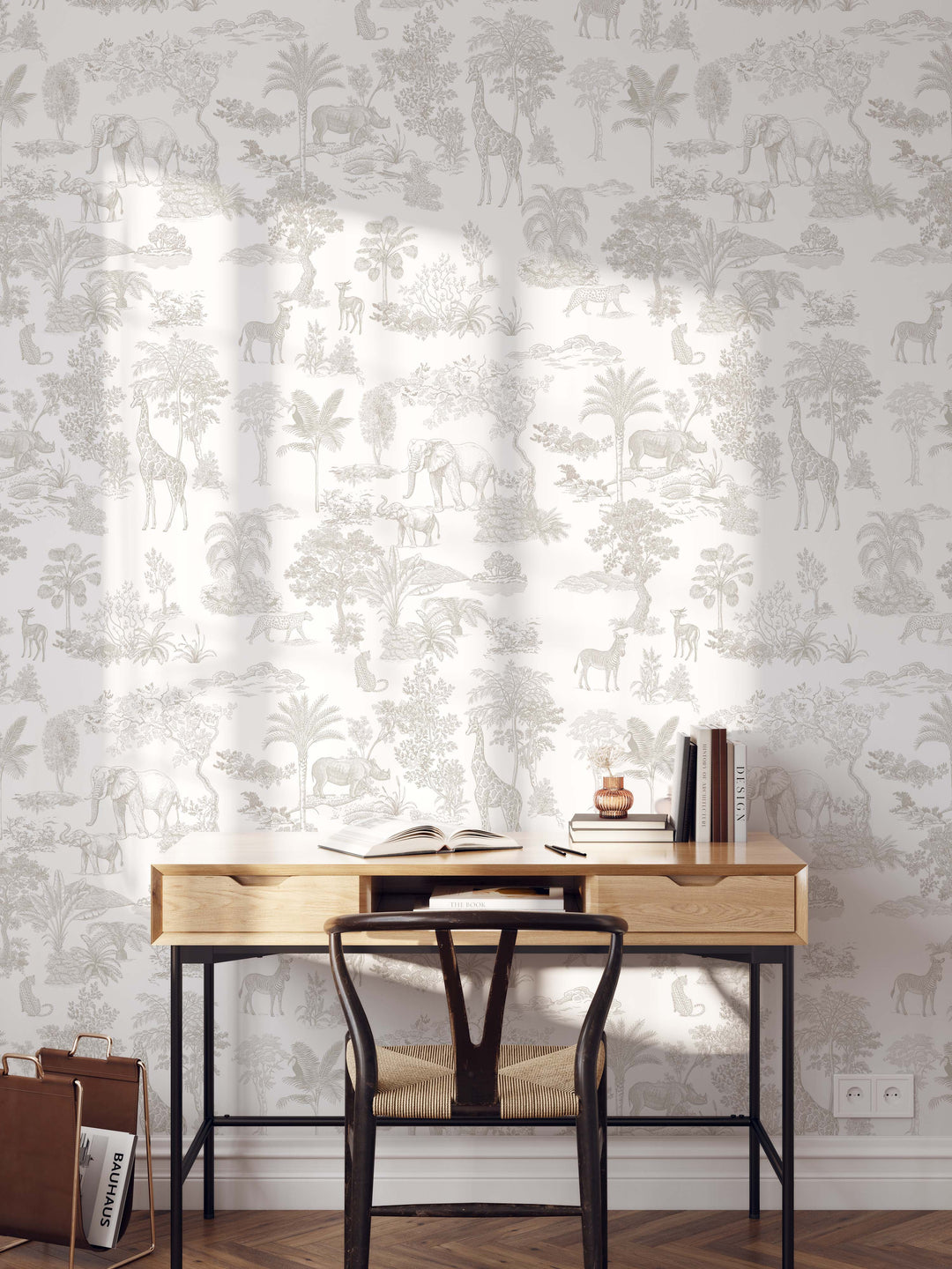 Safari Dream Toile in Neutral Mural