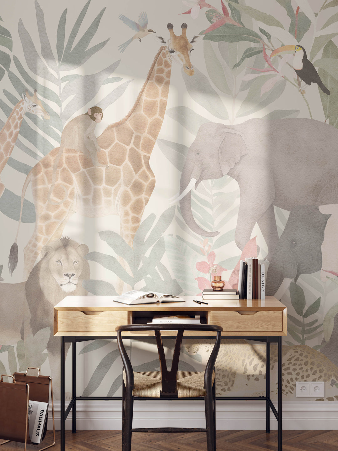 Safari in Neutral Tones Mural