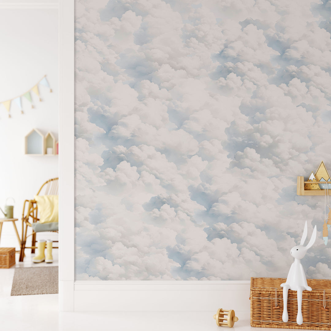 Whimsical Clouds Mural