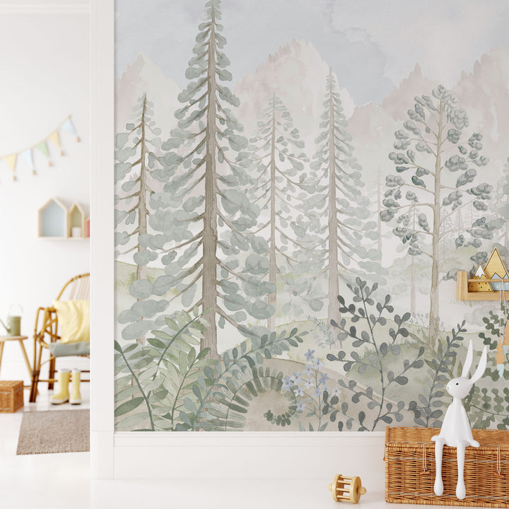 Soft Woodland Whispers Mural - Studio Exclusive