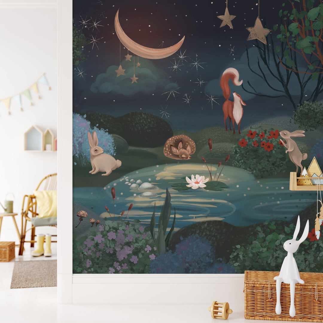 Moonlight Forest Wallpaper Mural