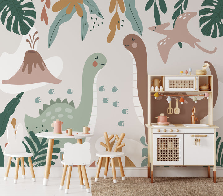 Cute Dinosaur Mural