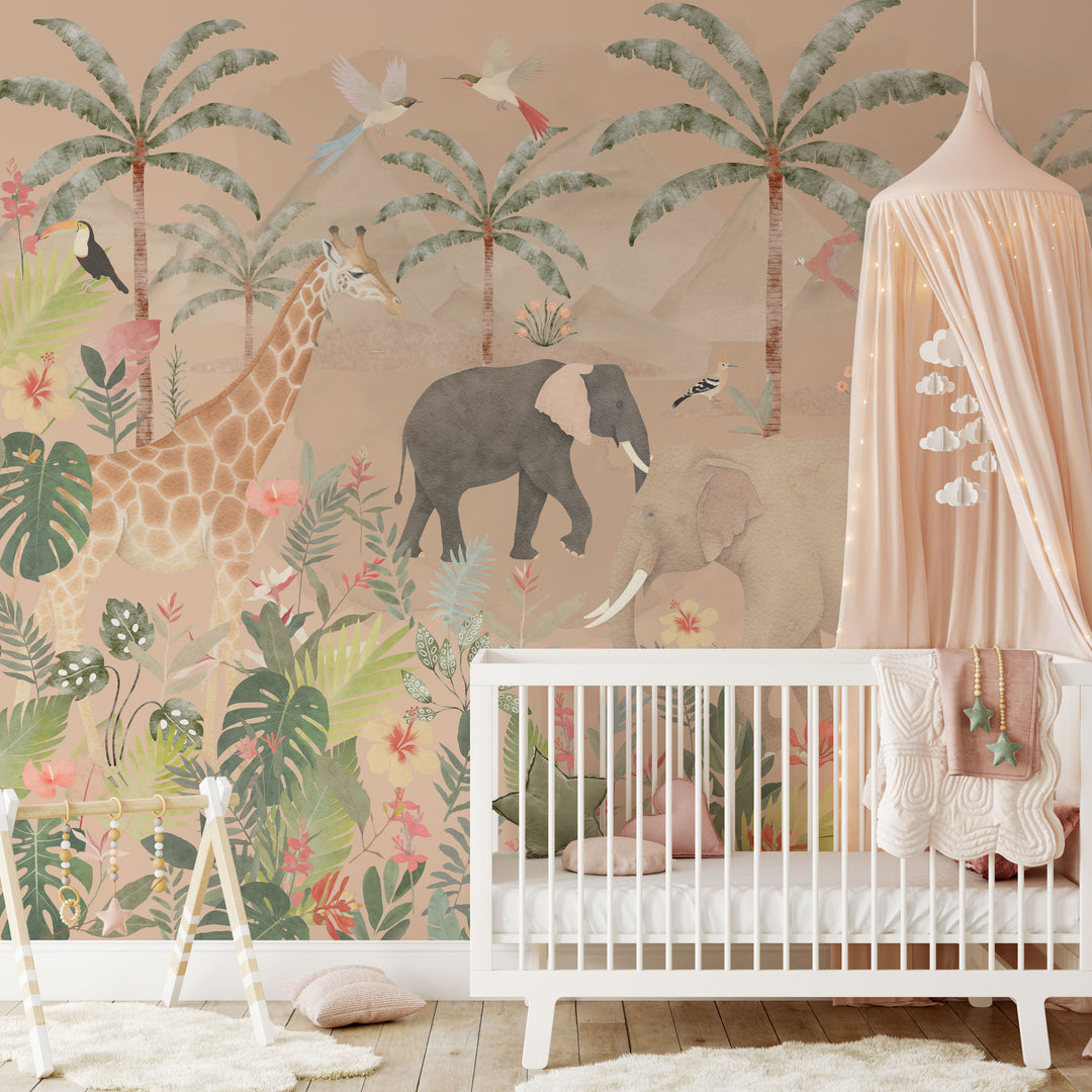 Boho Wild Safari Mural