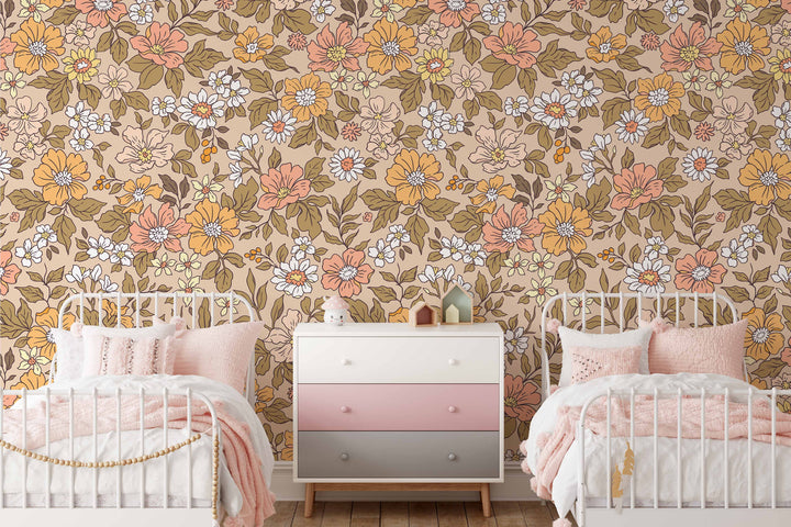 Annete Vintage Meadow Flowers Wallpaper Mural