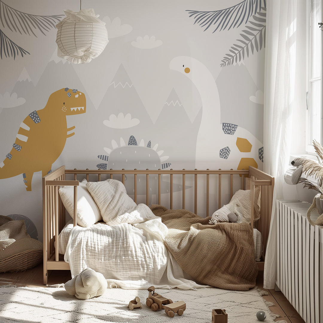 Gray Dino Mural