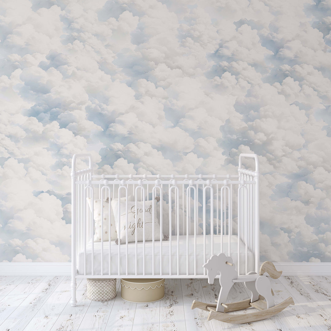 Whimsical Clouds Mural