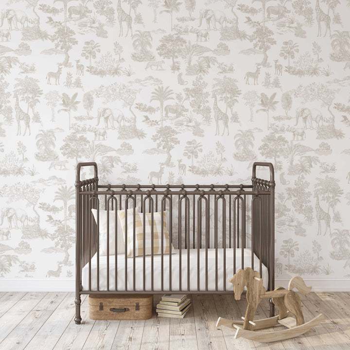 Safari Dream Toile in Neutral Mural