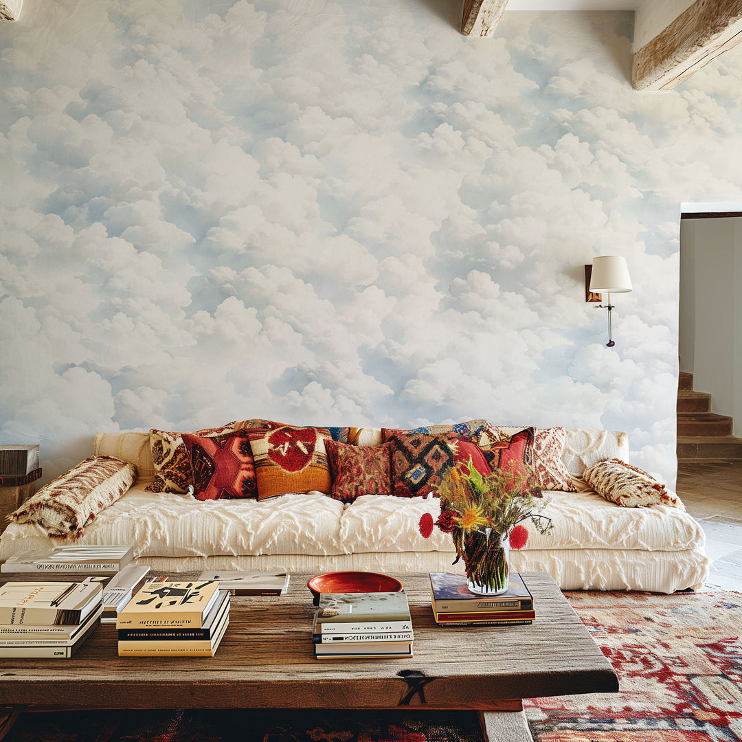 Whimsical Clouds Mural