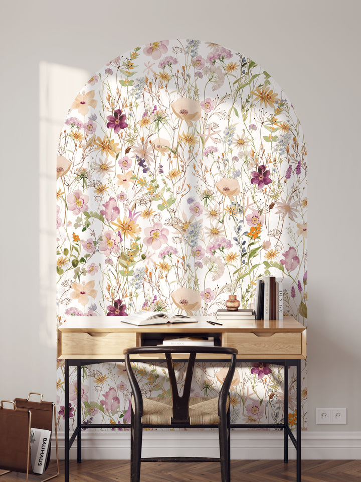 Melanie Floral Arch Wall Decal