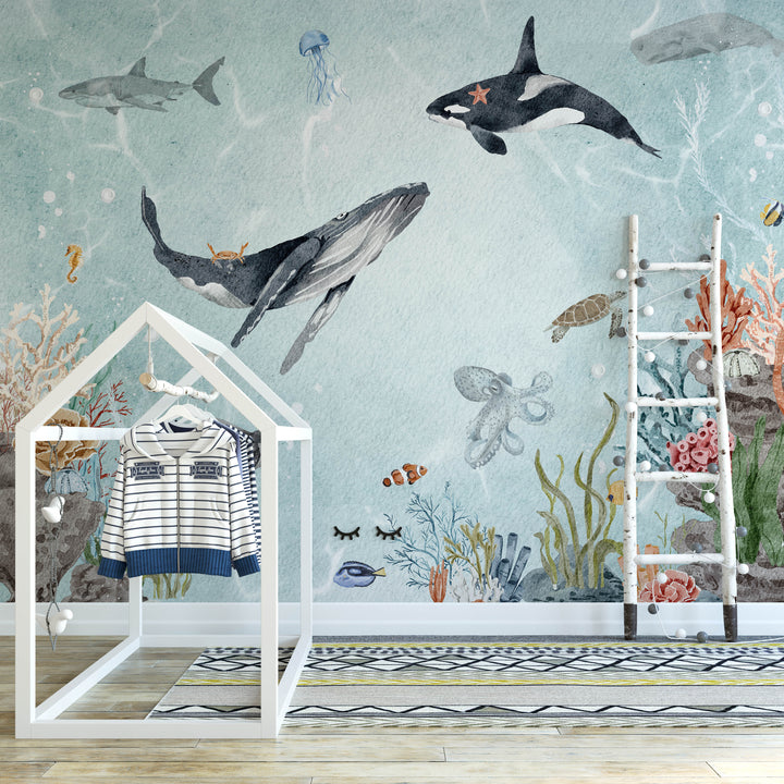 Whimsical Ocean Mural