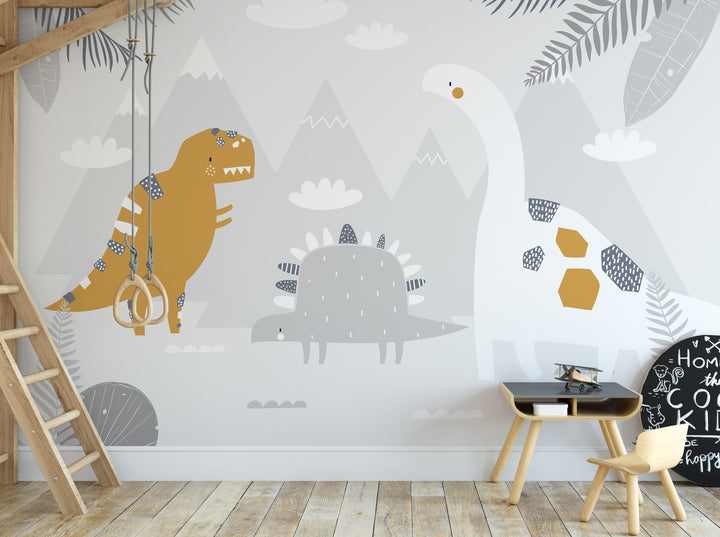 Gray Dino Mural