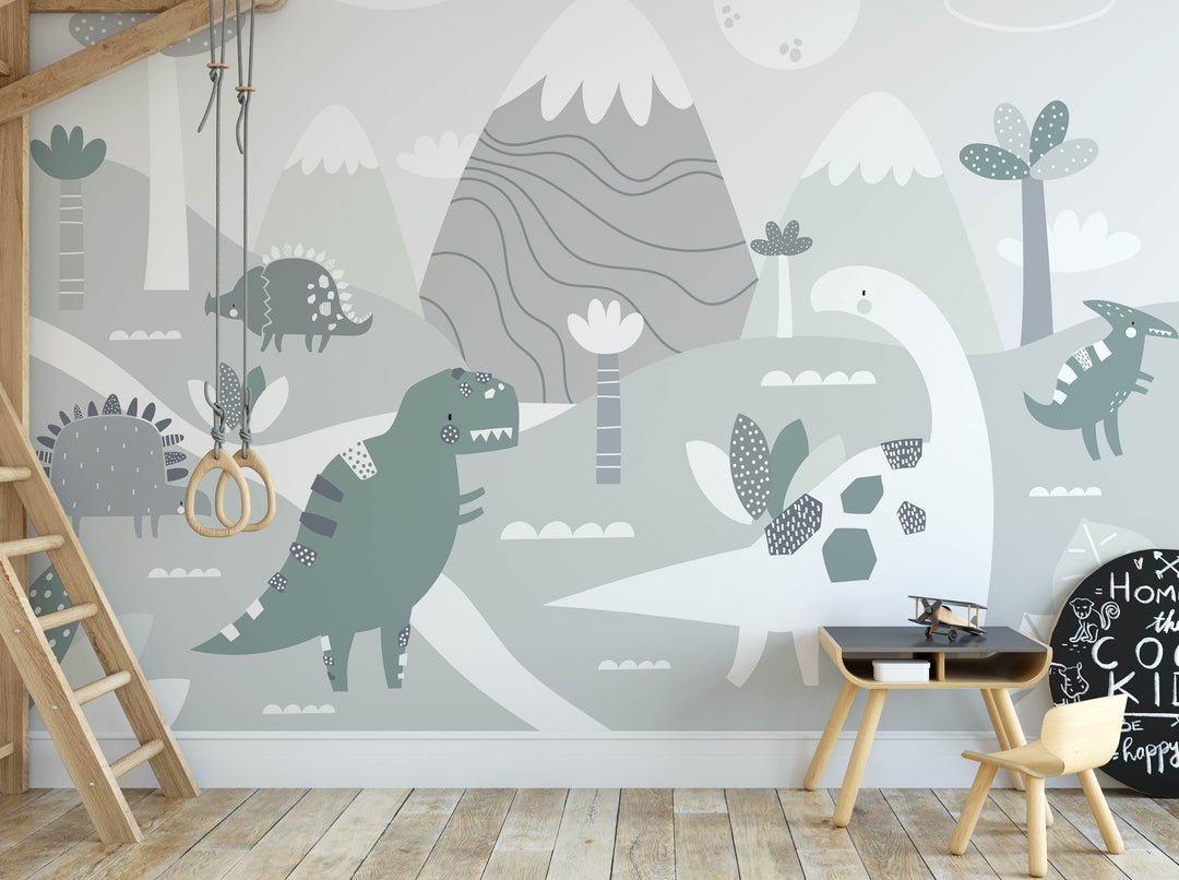 Green Dino Mural