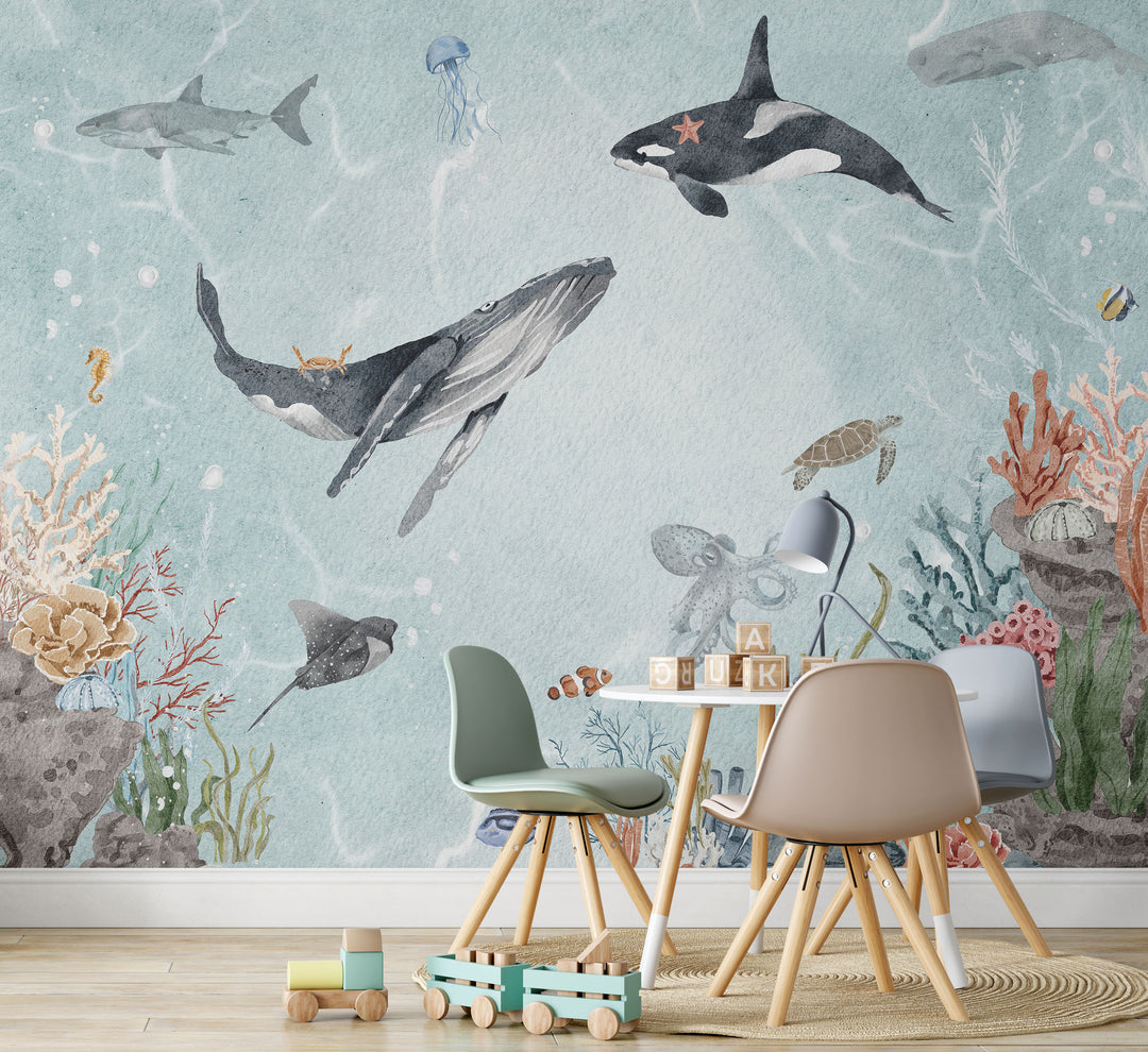 Whimsical Ocean Mural