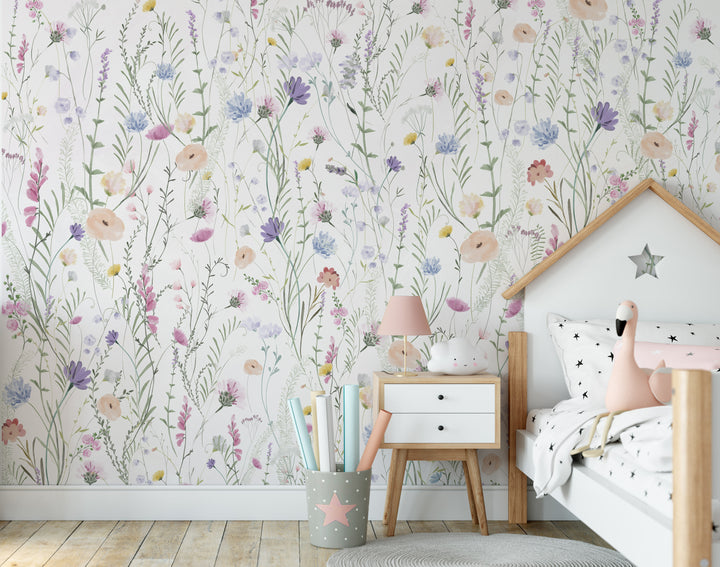 Wild Flowers Botanical Large Scale Mural