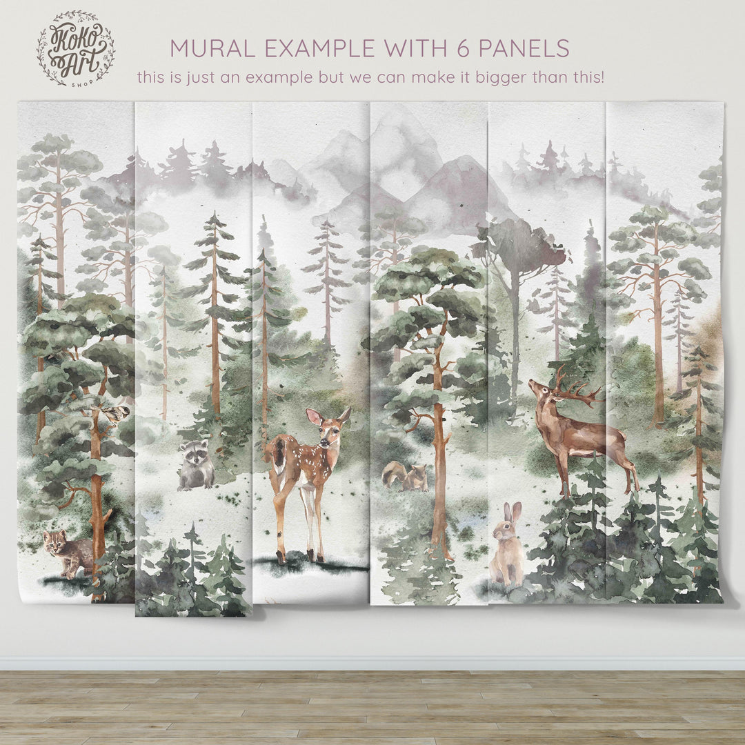 Deer Woodland Mural