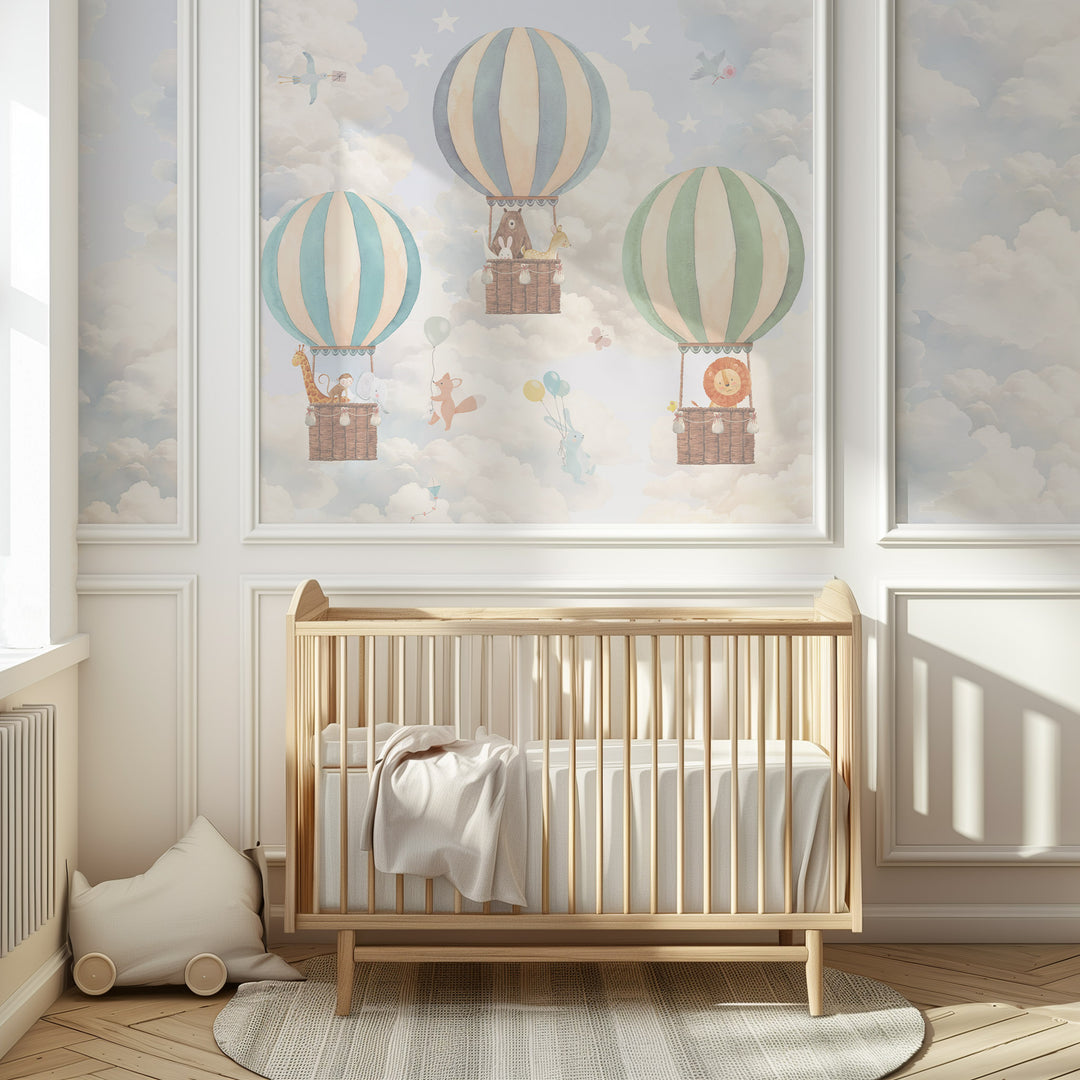 Kids Air Balloon Adventure Mural