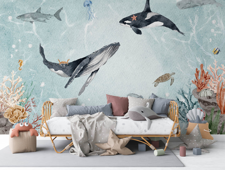 Whimsical Ocean Mural