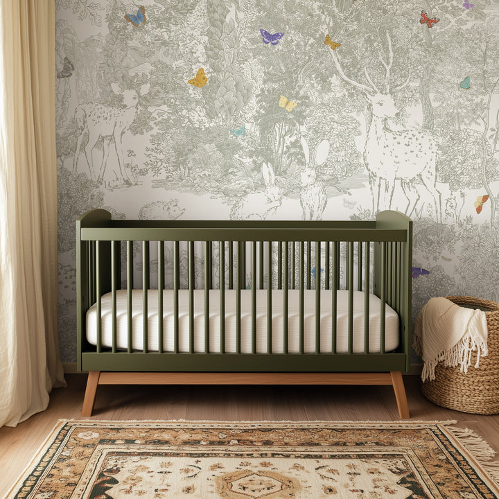 Heirloom Forest Wallpaper Mural in Sage