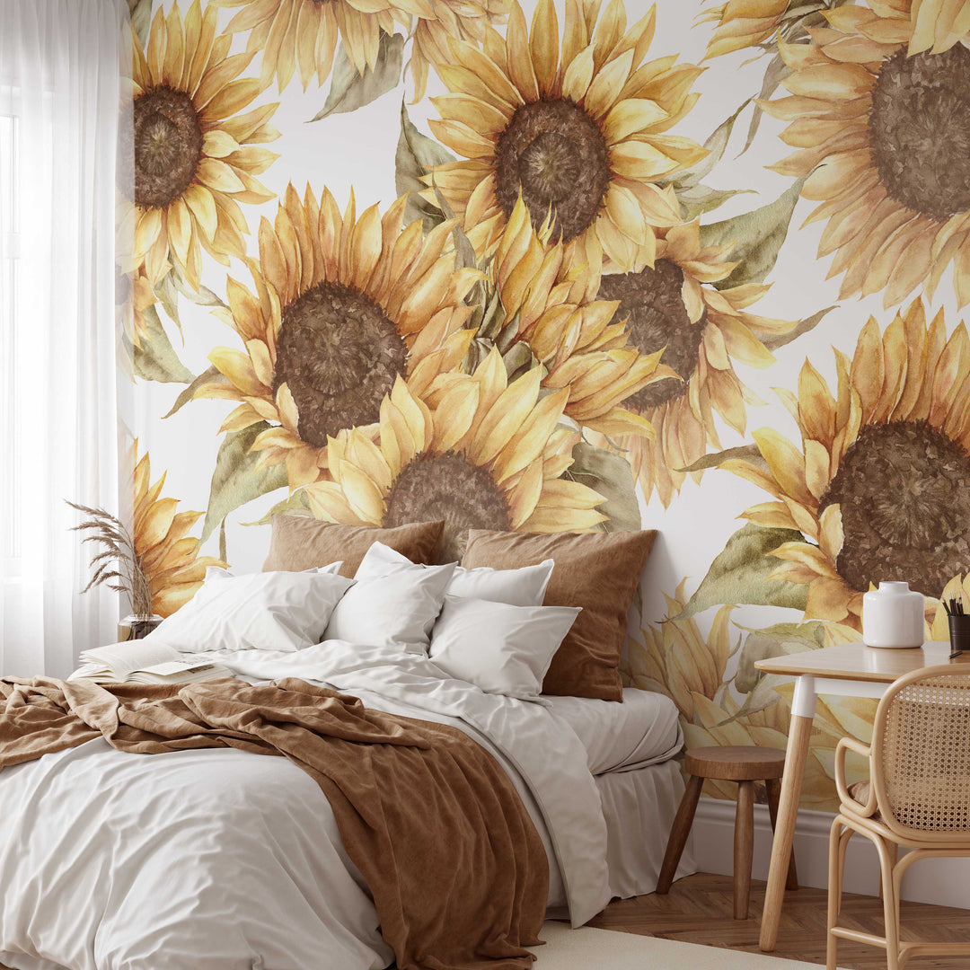 Boho Sunflowers Mural