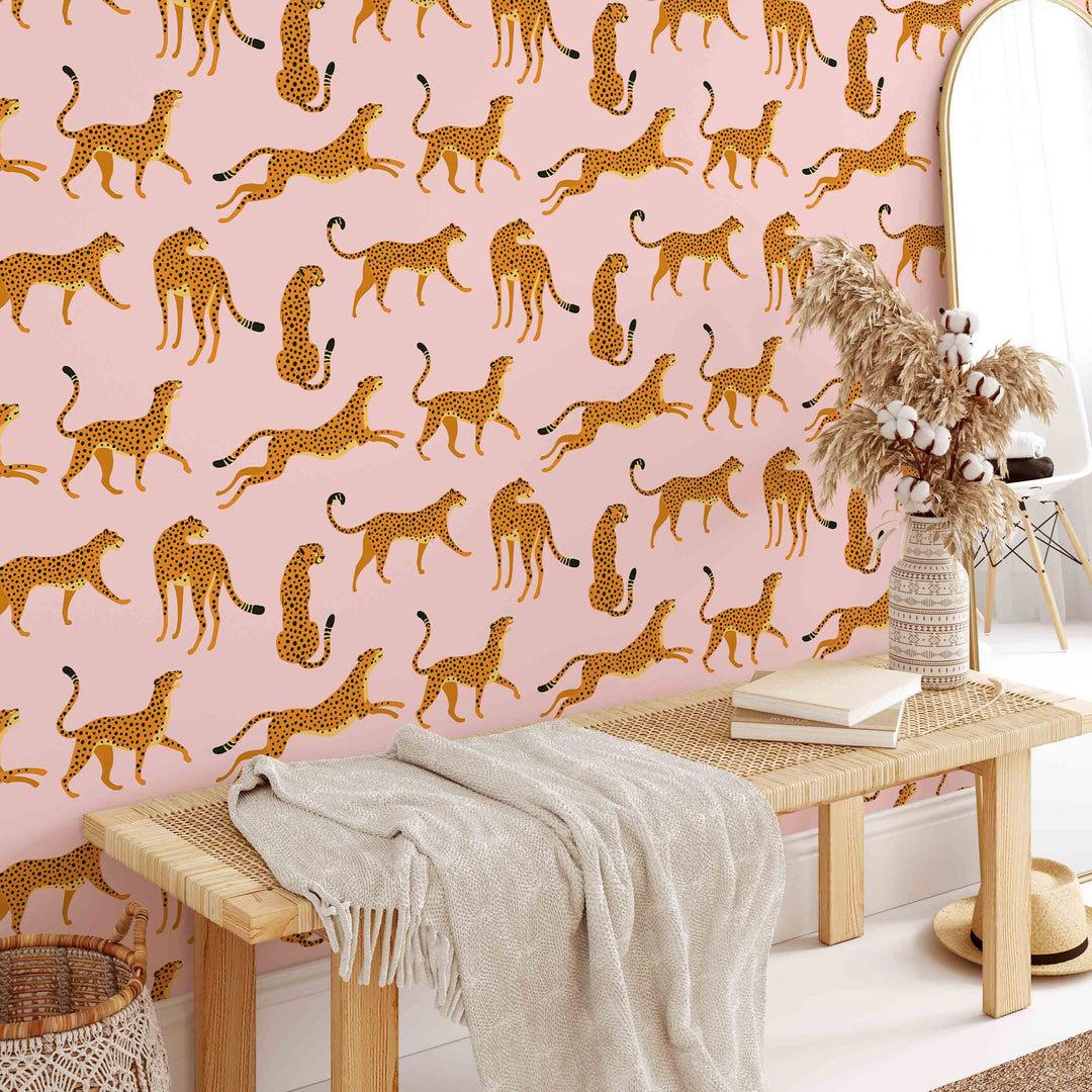 Cheetah Blush Wallpaper– WALL BLUSH