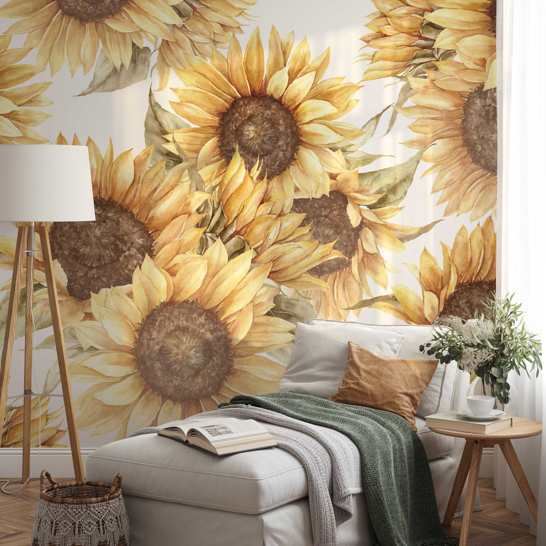 Boho Sunflowers Mural