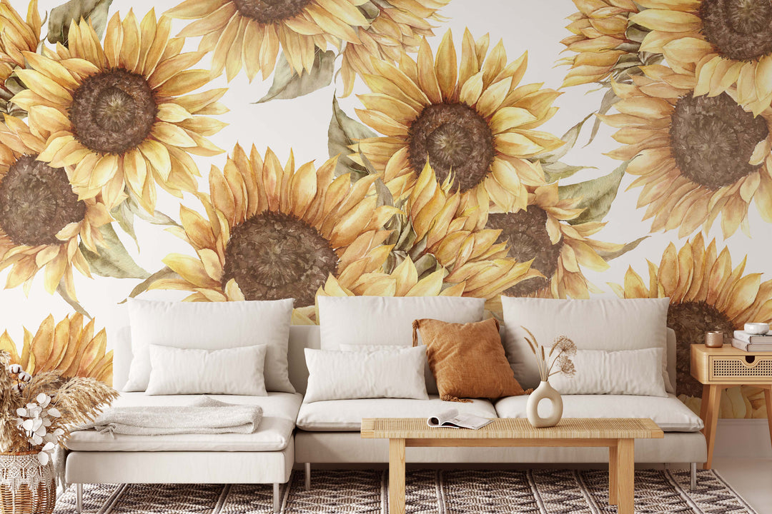 Boho Sunflowers Mural