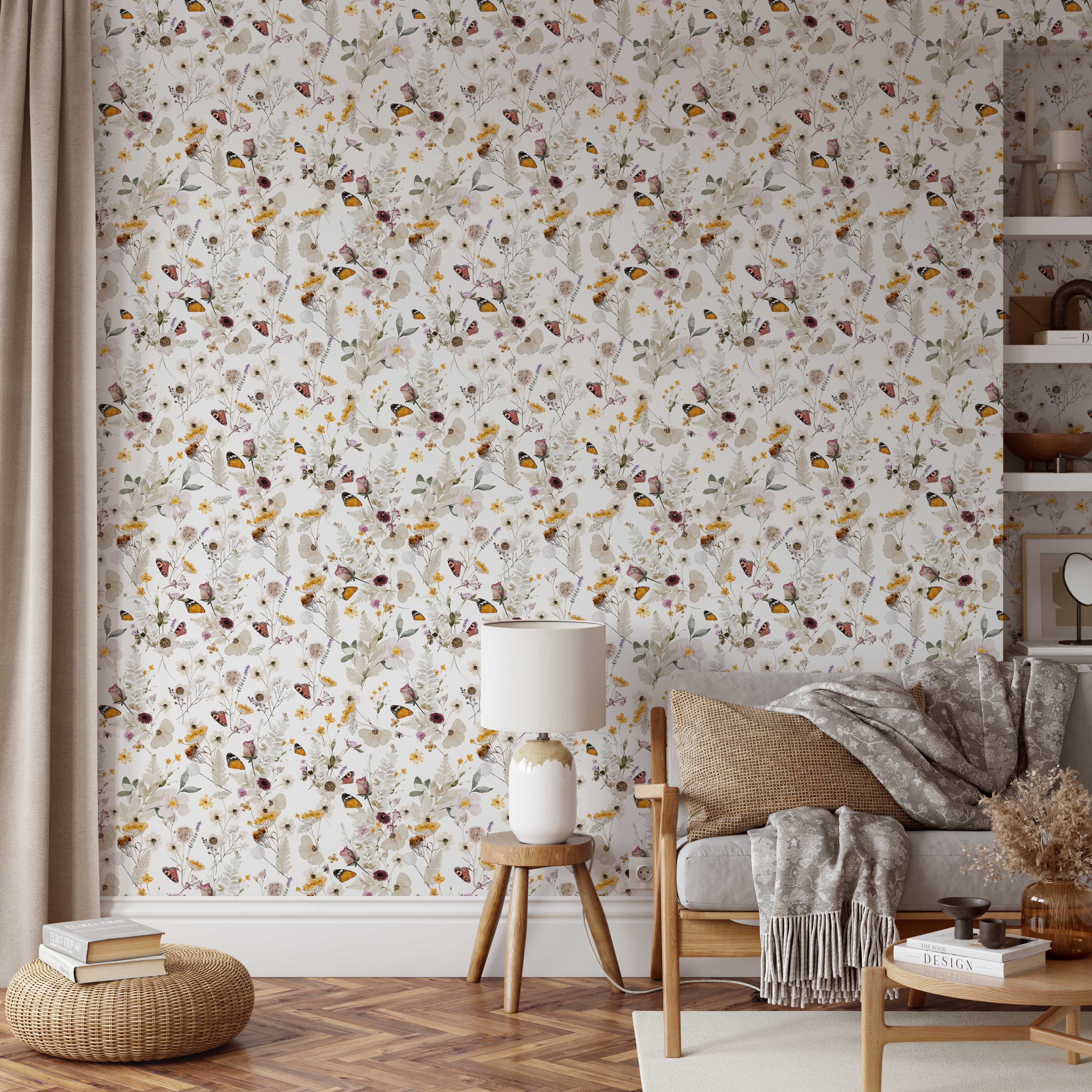 Amelia Blossoms Peel And Stick Removable Wallpaper | Love vs. Design