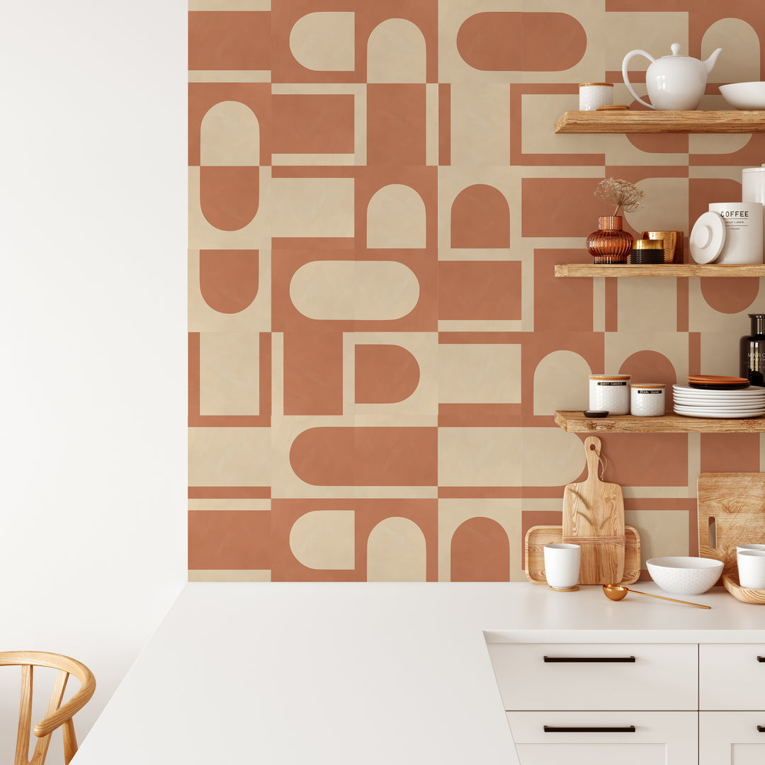 Playa Blanca Terracotta Tile Floor Decals for Kitchen Bathroom Backsplash  Wall Waterproof Removable Peel and Stick Tiles Stickers 