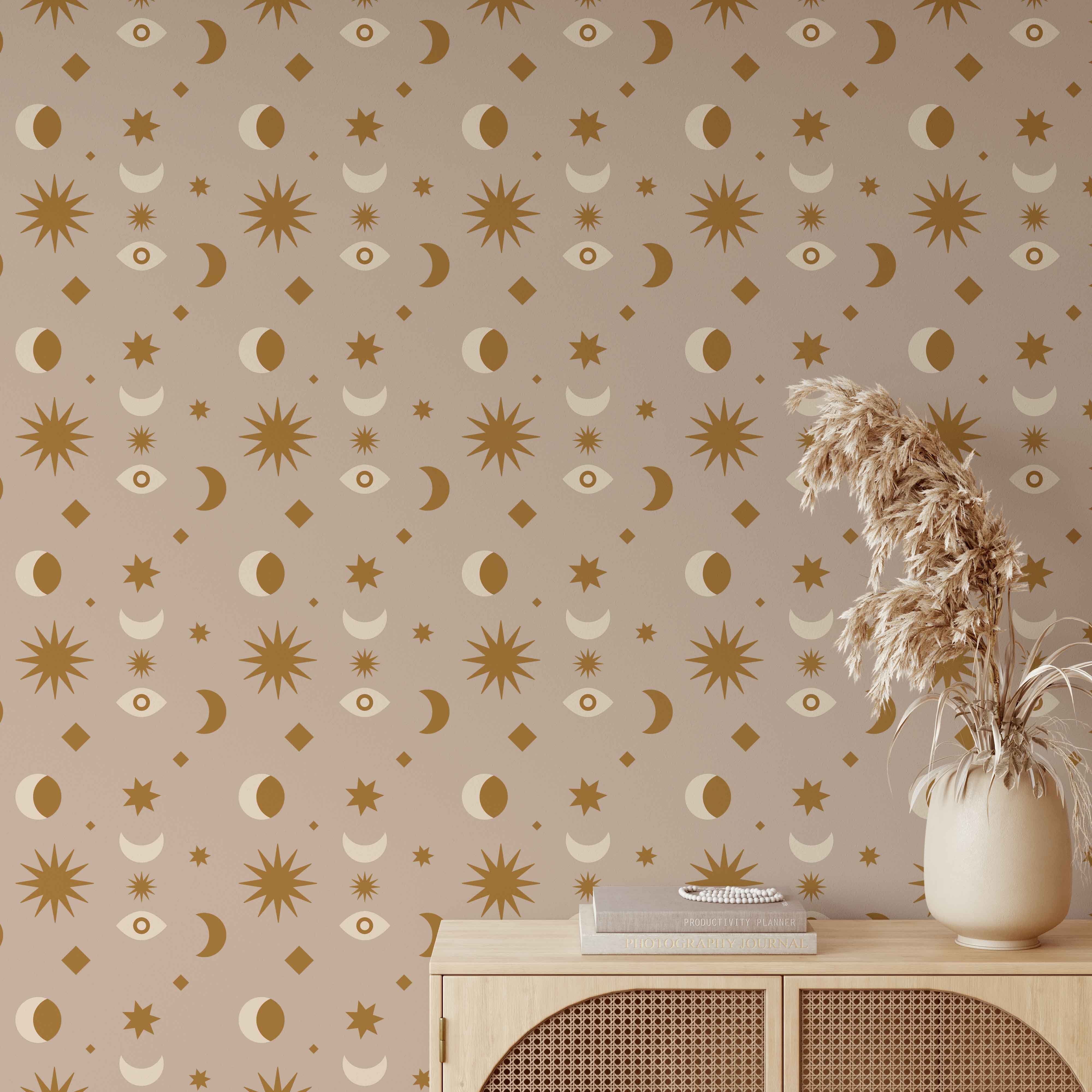 Celestial Peel  Stick Fabric Removable Wallpaper  Designed  Made in the  USA  Ideal Place Market