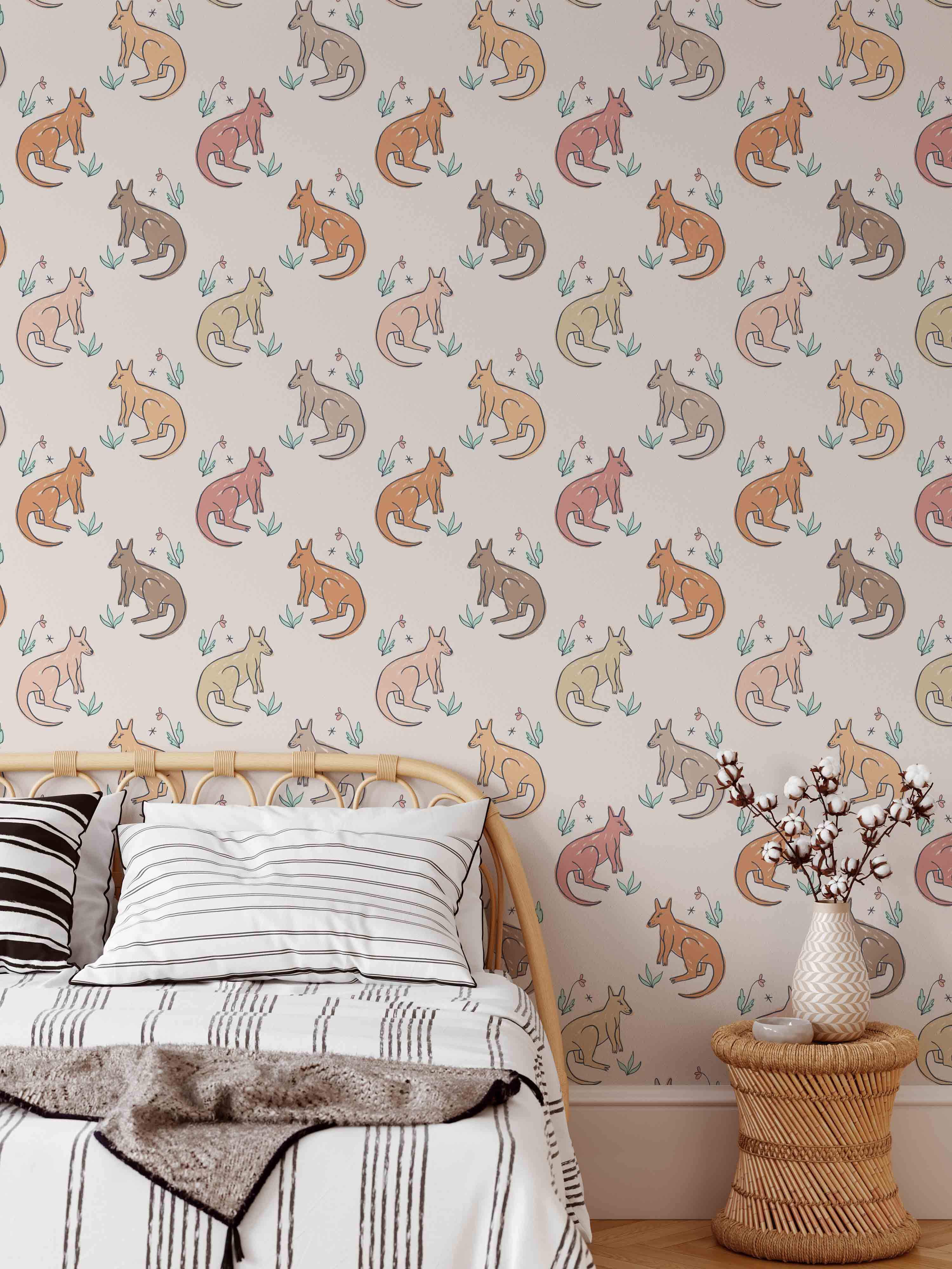 Koala & Kangaroo Jungle Kids Wall Mural | Hovia