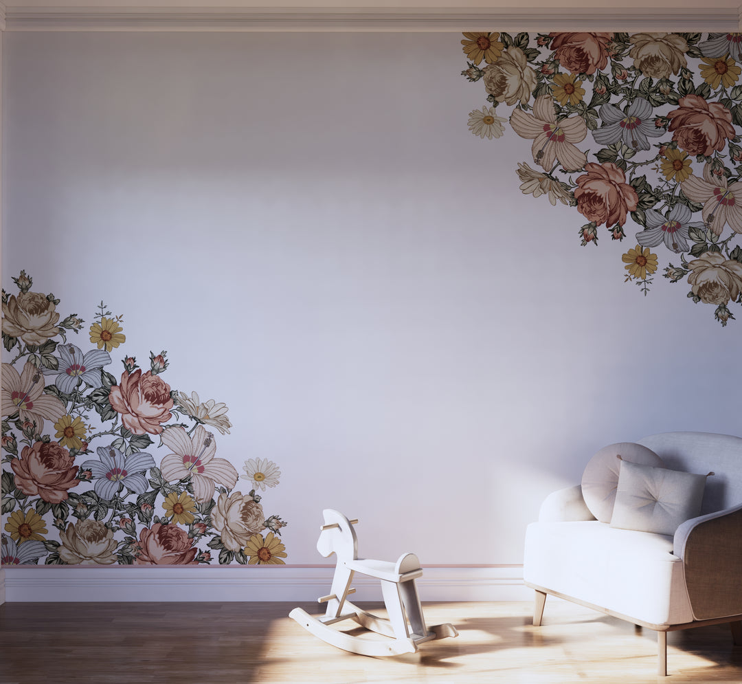 Vintage Floral Wall Decals