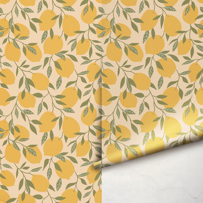 Fresh Lemmon Harvest Wallpaper – Koko Art Shop