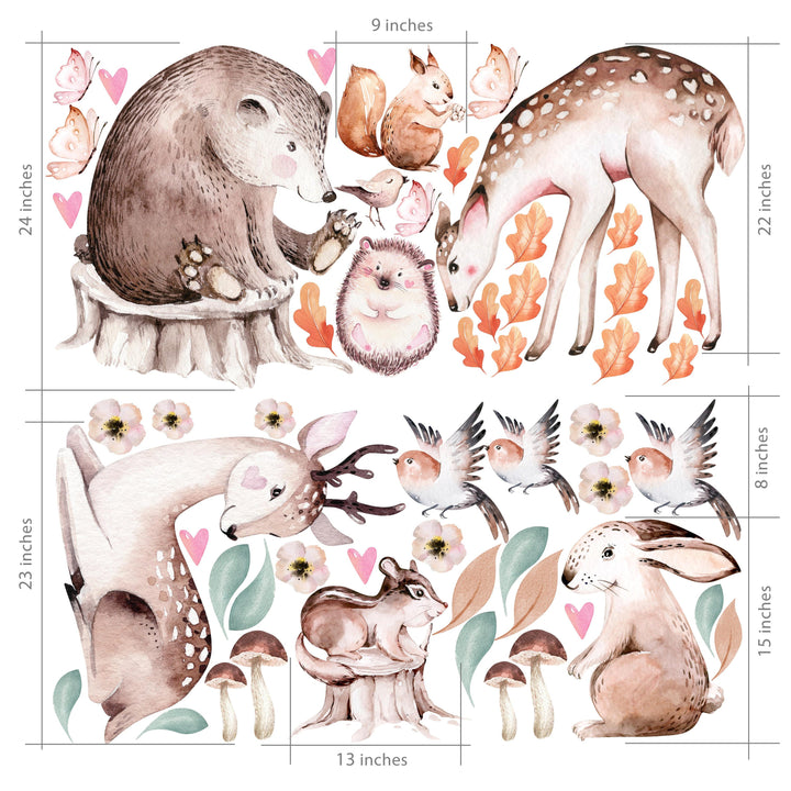 Sweet Dreamy Forest Animal Decals