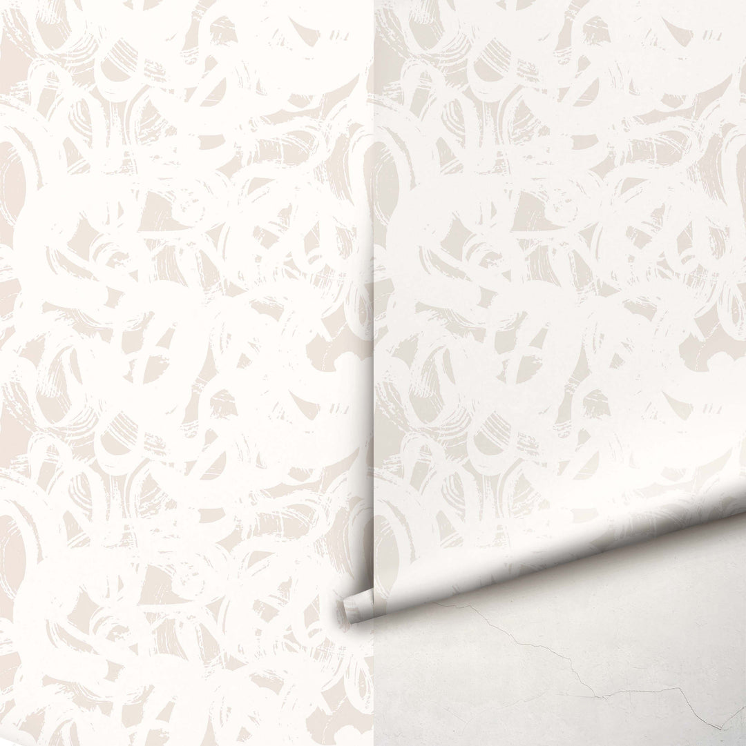 Swirl in Cream Wallpaper