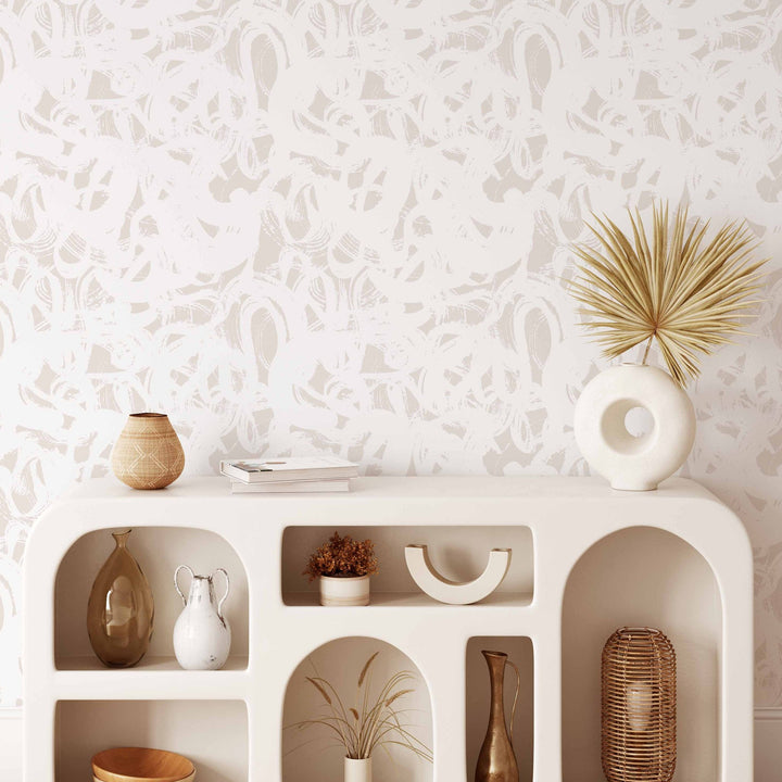 Swirl in Cream Wallpaper