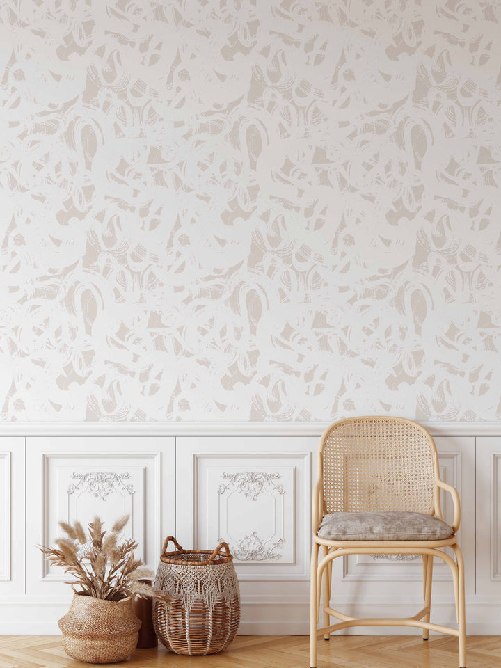 Swirl in Cream Wallpaper